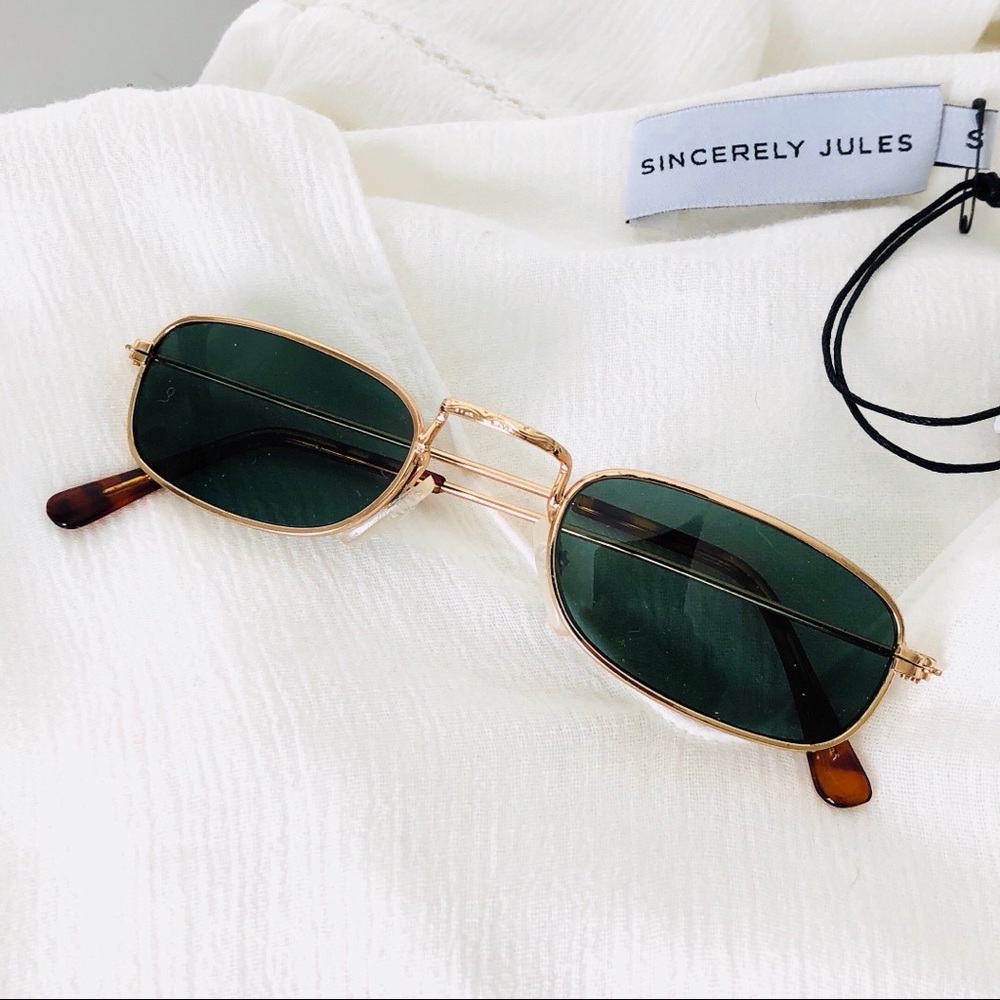 Deadstock 90s Slim Metal Frame Sunglasses